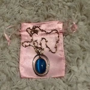 Blue gemstone necklace